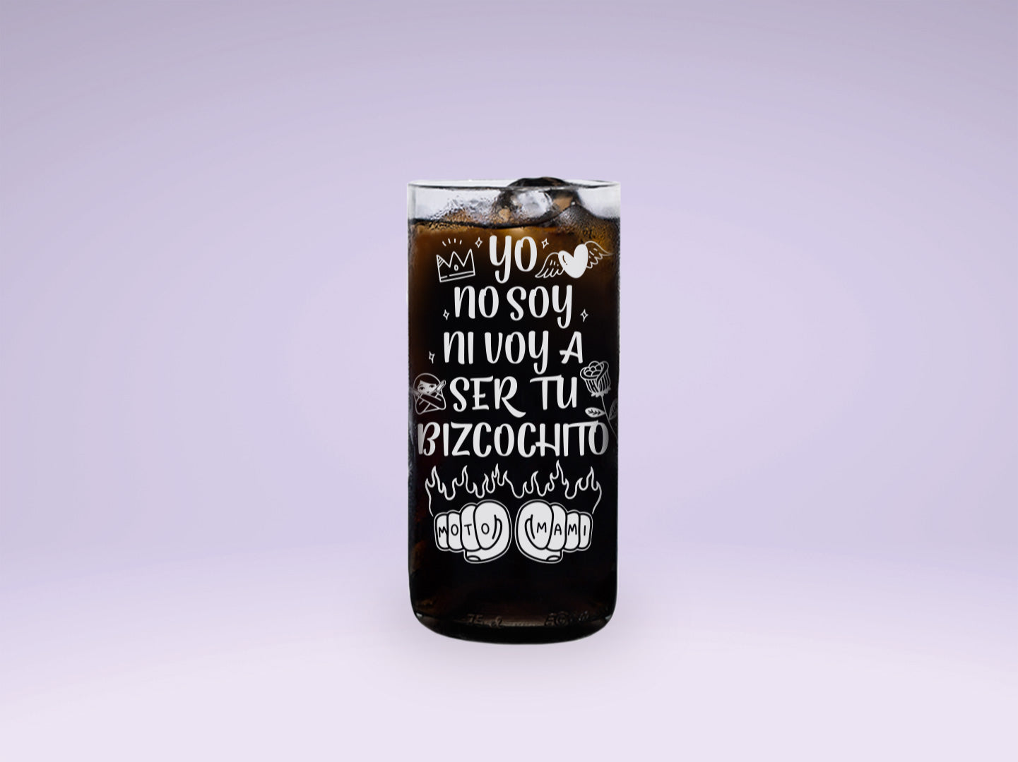 Vaso Bizcochito de Rosalía color transpaente 500ml