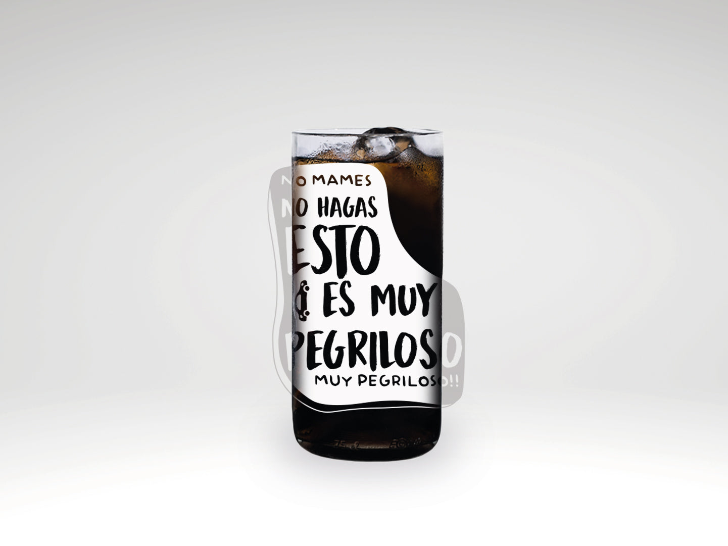 Vaso Tik Tok No names, no hagas esto... color transparente 500ml