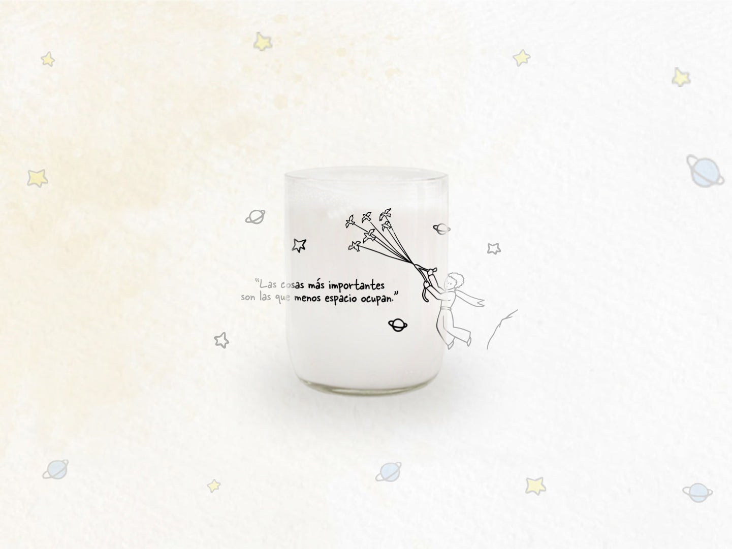 Vaso Principito Las cosas más importantes... color trasparente 200ml