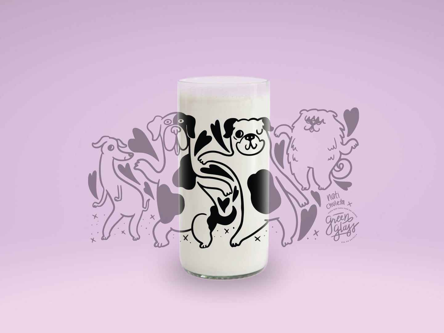 DOG LOVER - JUEGO DE 6 VASOS PERRUNOS - 500 ml