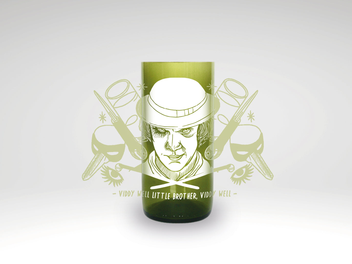 NARANJA MECÁNICA - Vasos Cinéfilos Green Glass