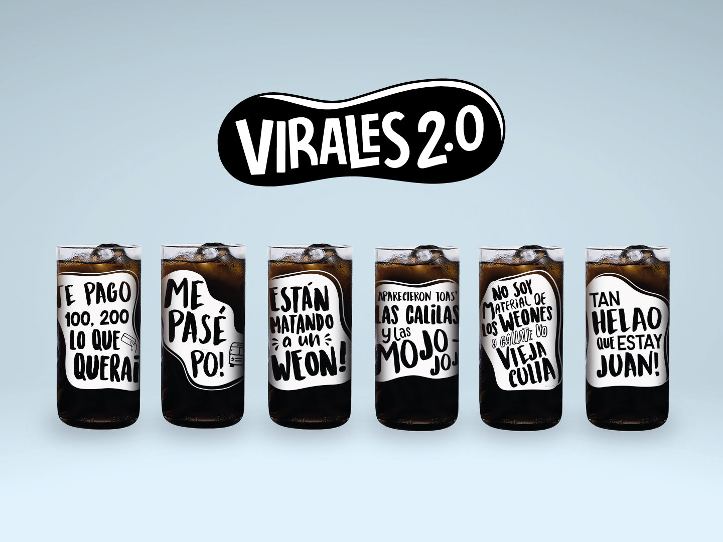 Viral 2.0 - Juego de 6 Vasos - 500 ml