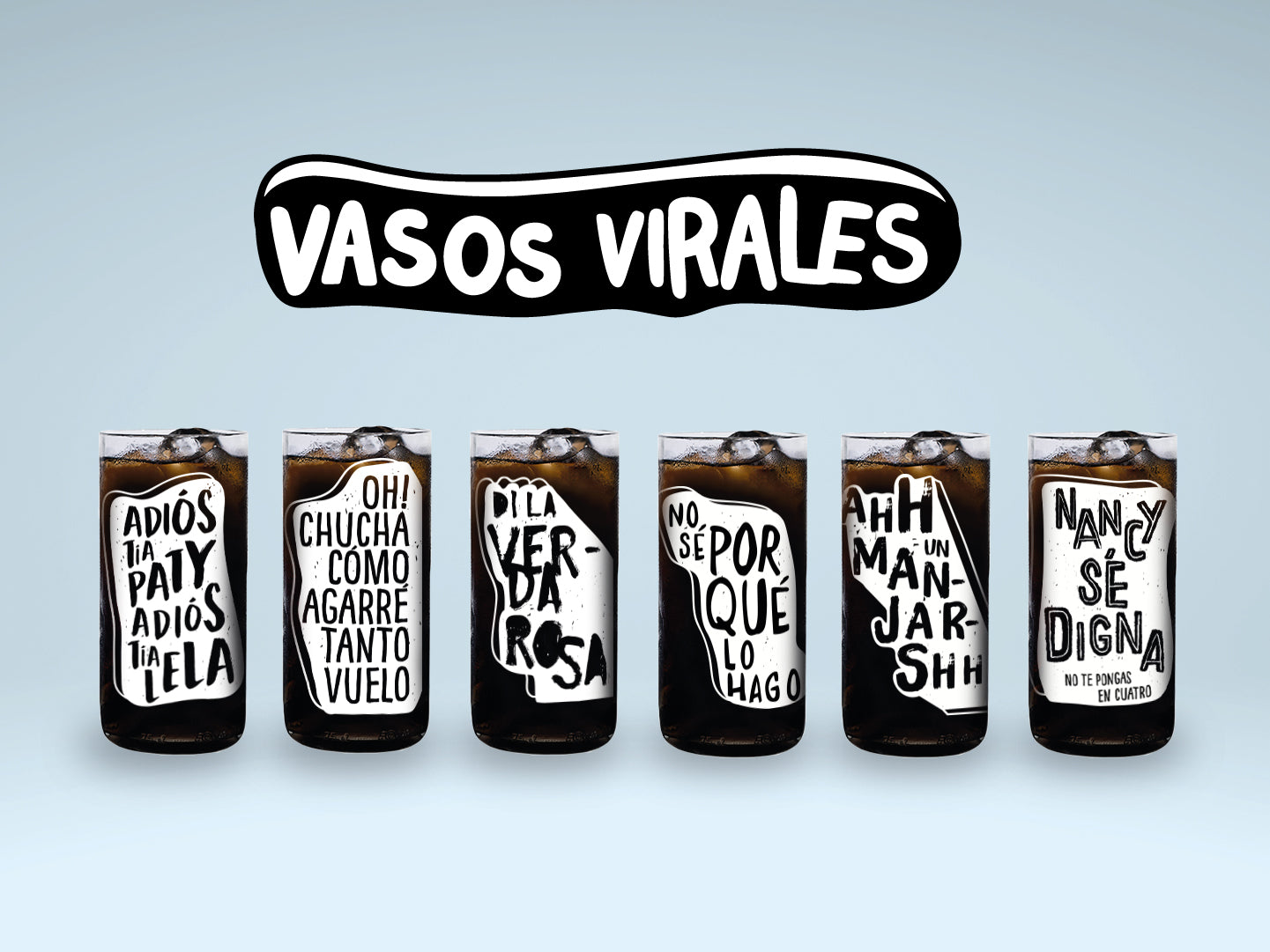 Virales Juego de 6 Vasos