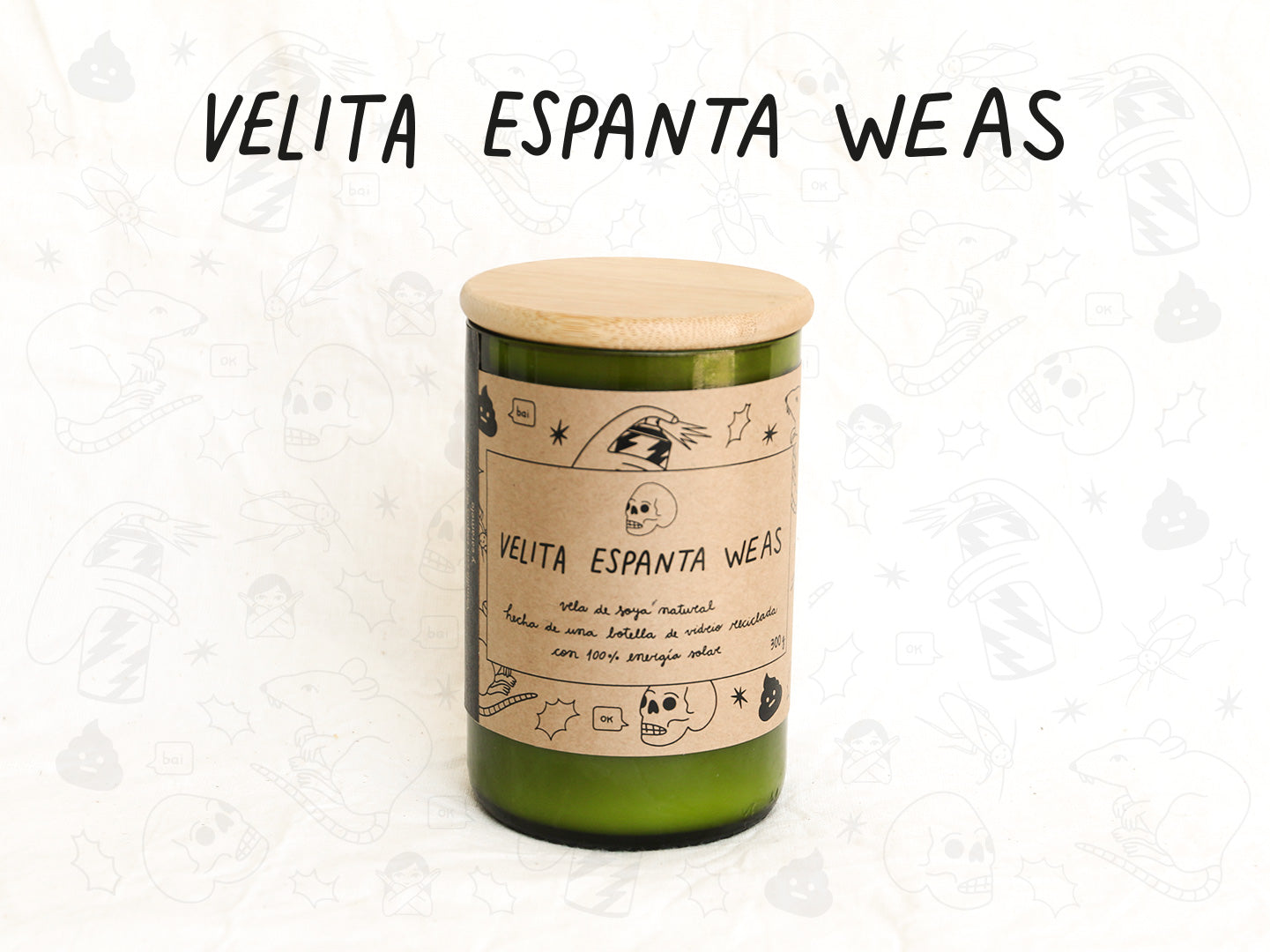 Velita Espanta Weas - Aroma Vainilla - Verde