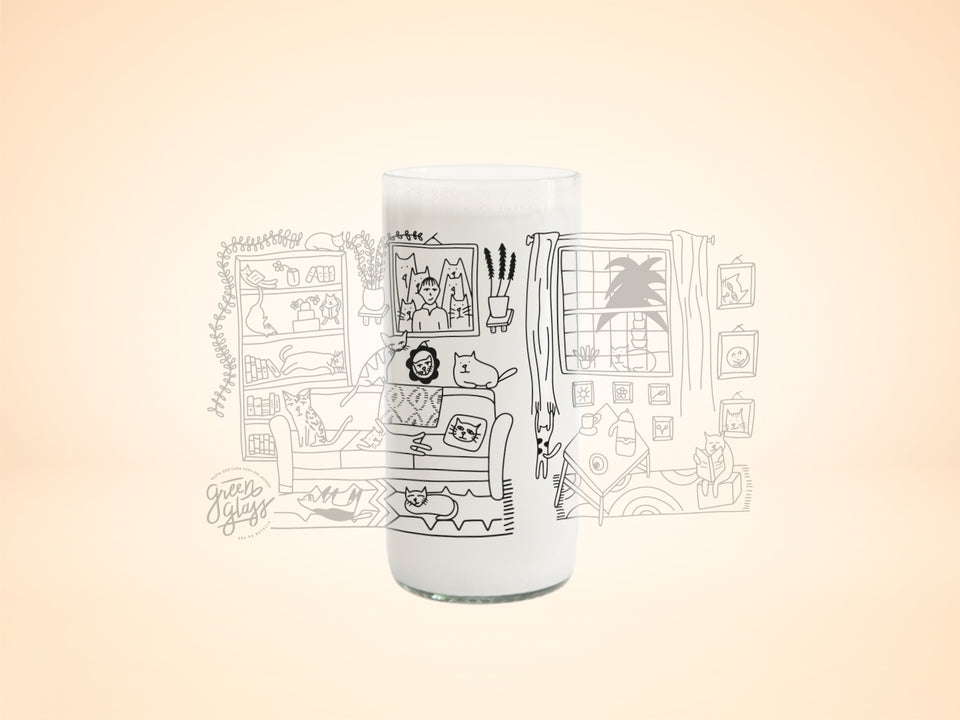 Cat Lover - Juego de 6 Vasos Gatunos - 500ML