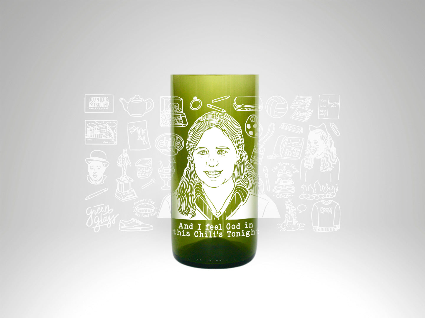 Vaso Pam Beesley The Office color verde 500ml