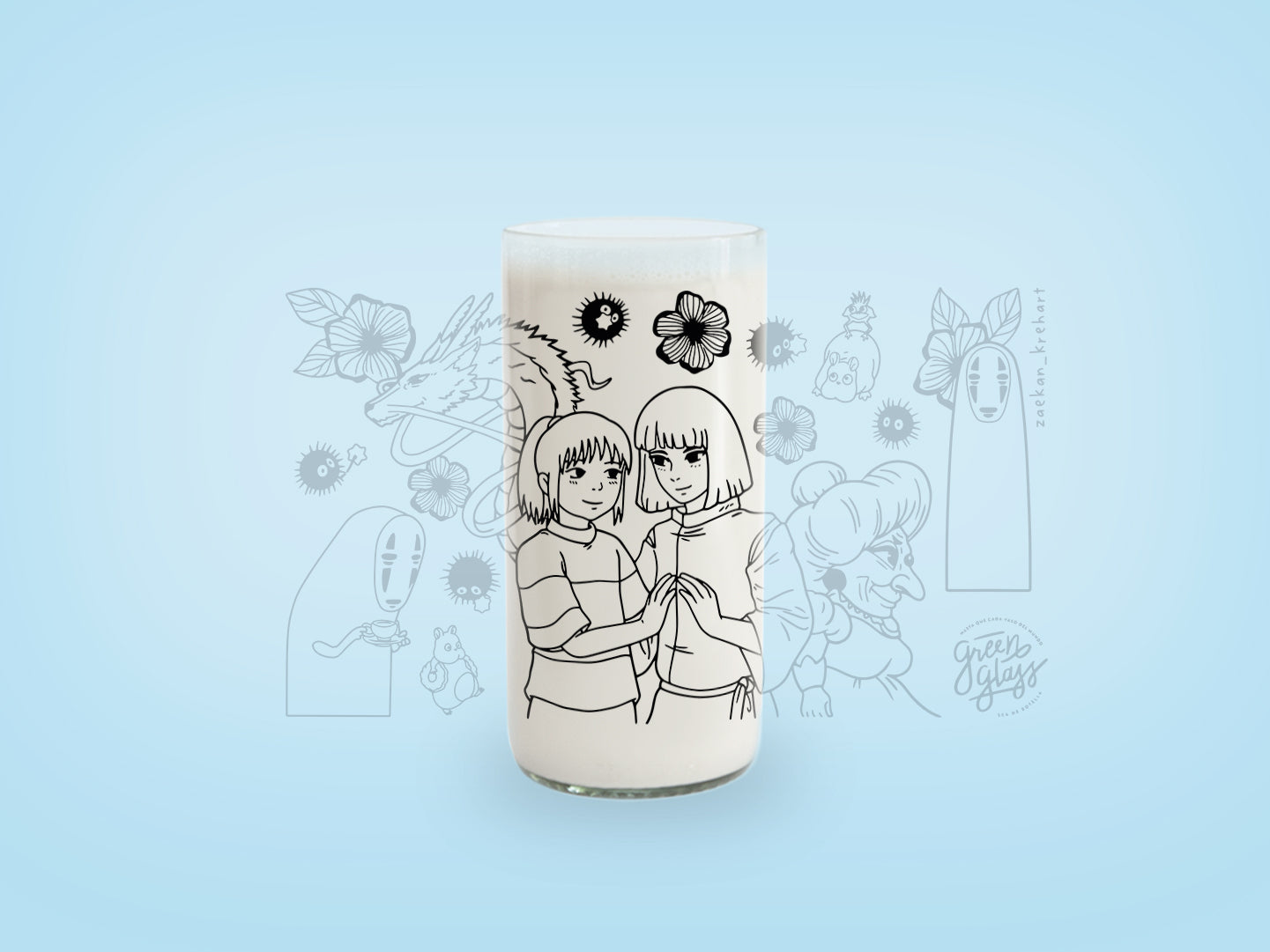 Vaso Película El Viaje De Chihiro color Transparente 500ml