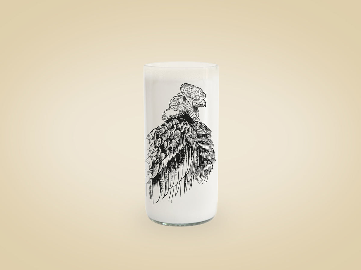 Vaso animal en estado vulnerable Cóndor transparente 500ml