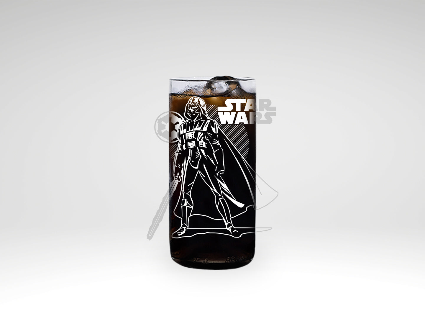 Vaso Darth Vader de Clásicos de Star Wars color transparente 500ml