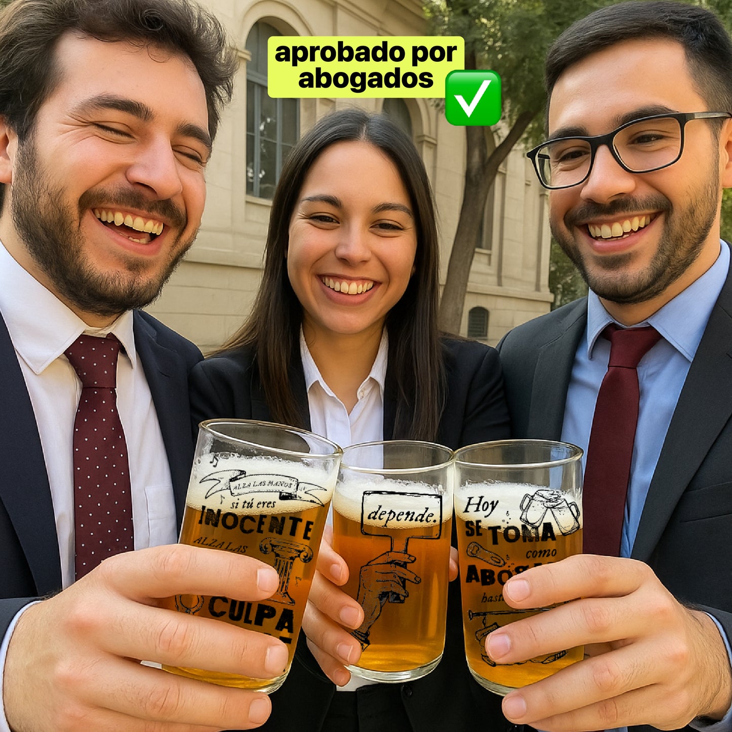 Abogados - Juego de 6 Vasos - 500 ml