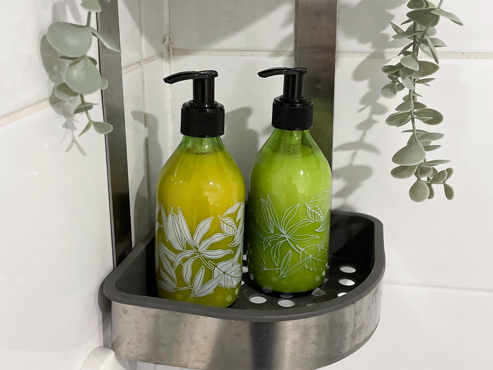Dispensador diseño Florales multiuso color Verdes (2 Unidades) - 296 ml