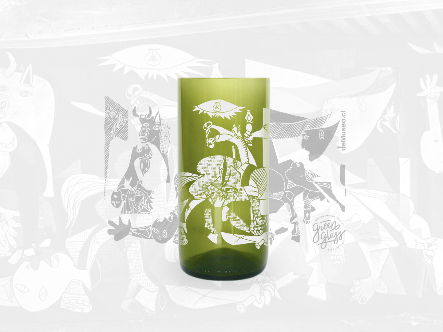 Vaso El Guernica de Pablo Picasso color verde 500ml