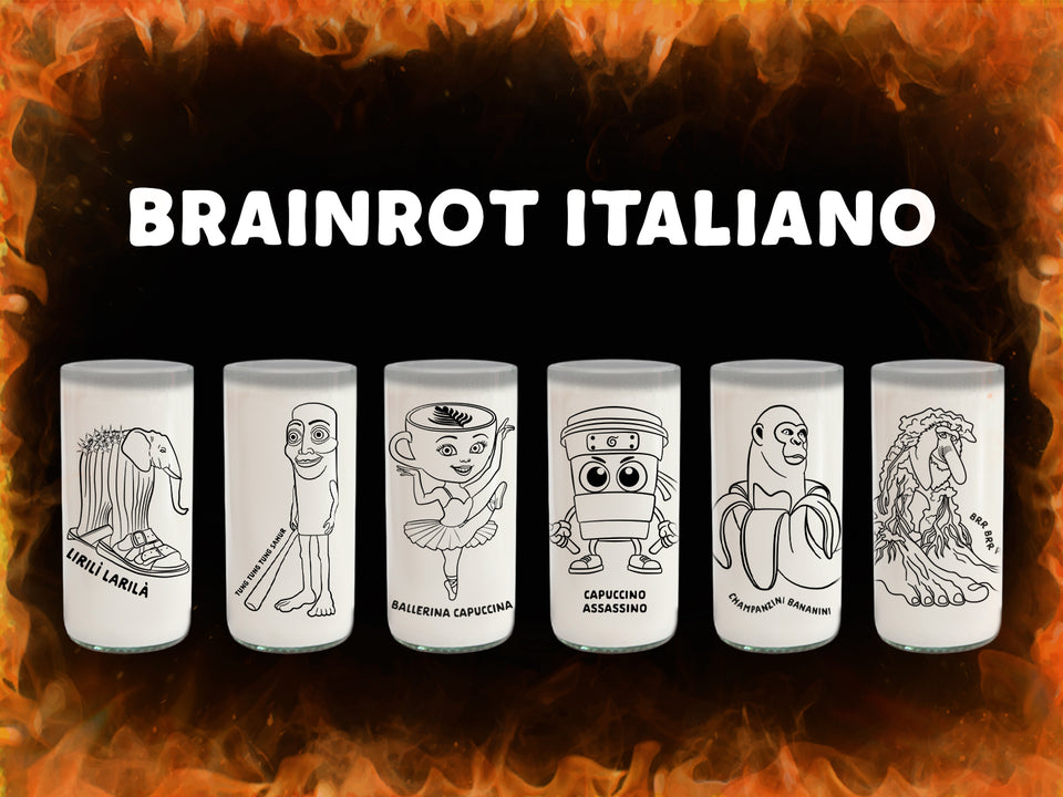 Brainrot Italiano - 6 Vasos de Edición Limitada