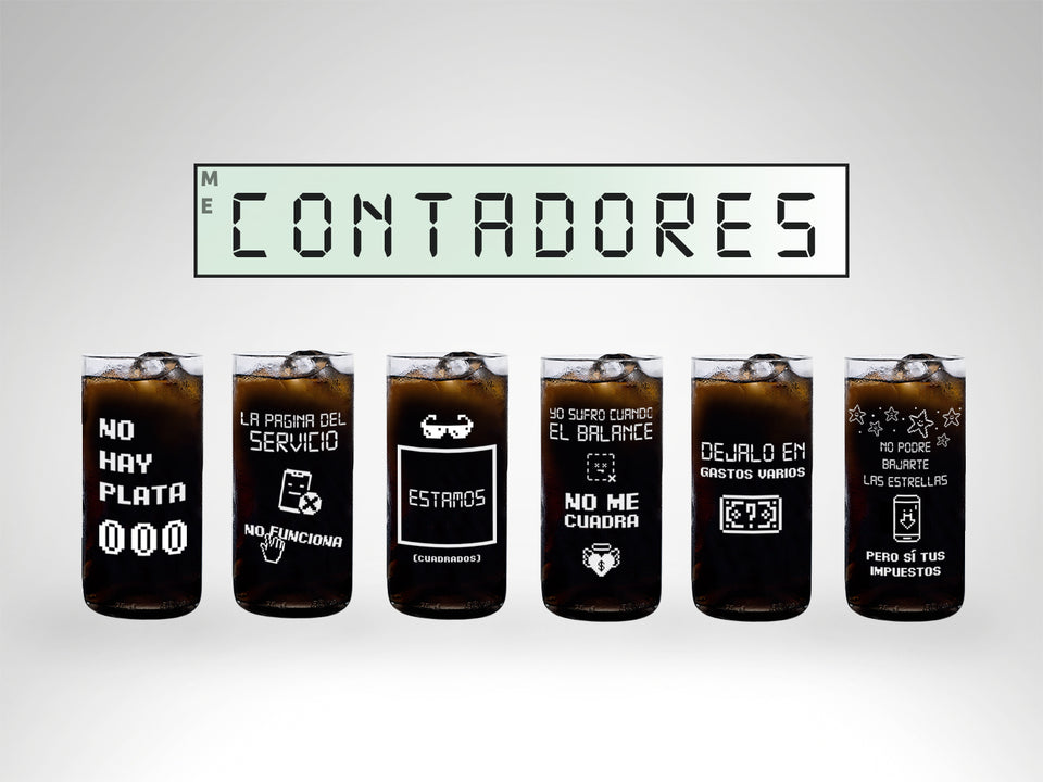 Contadores - Juego de 6 Vasos - 500 ml
