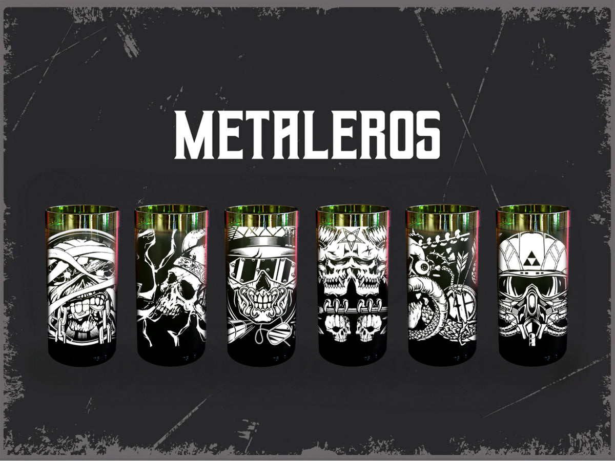 Metaleros - Juego de 6 Vasos - 500 ml