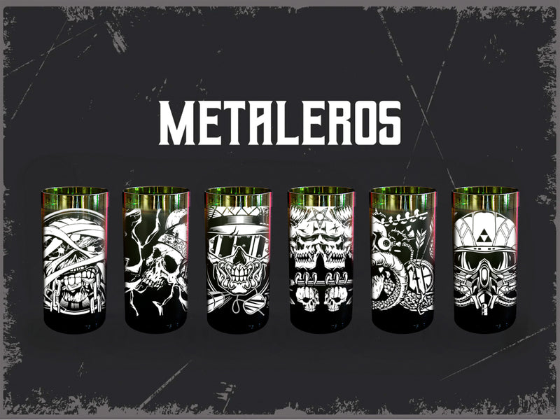 Metaleros - Juego de 6 Vasos - 500 ml