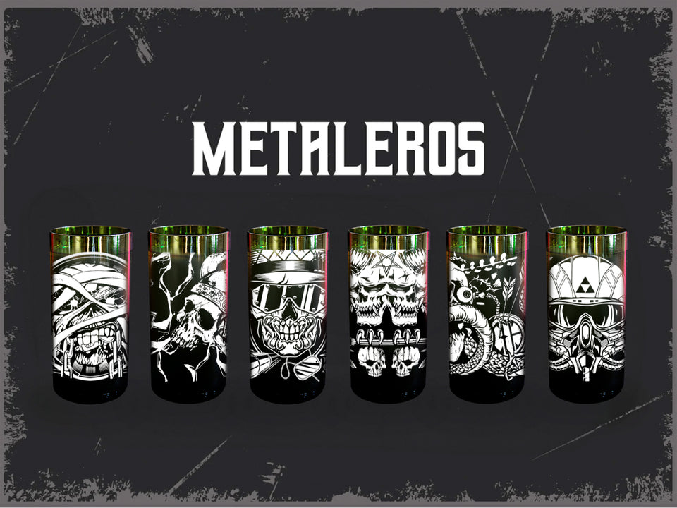 Metaleros - Juego de 6 Vasos - 500 ml