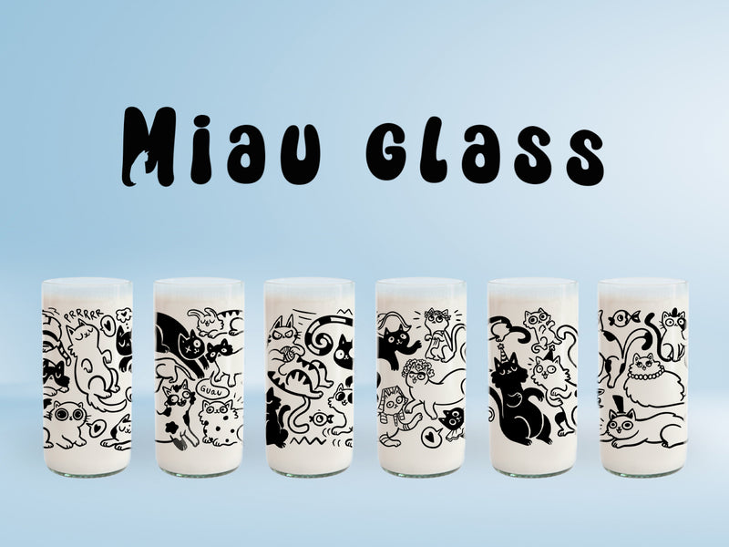 Miau Glass - Juego de 6 Vasos - 500 ml