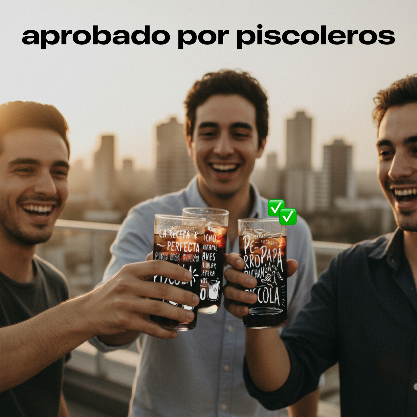 Piscoleros  - Juego de 6 Vasos - 500 ml