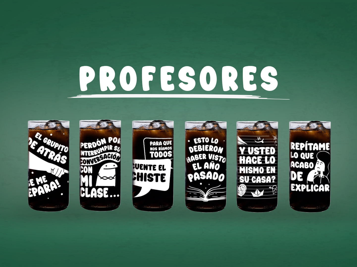 Profesores - Juego de 6 Vasos - 500 ml