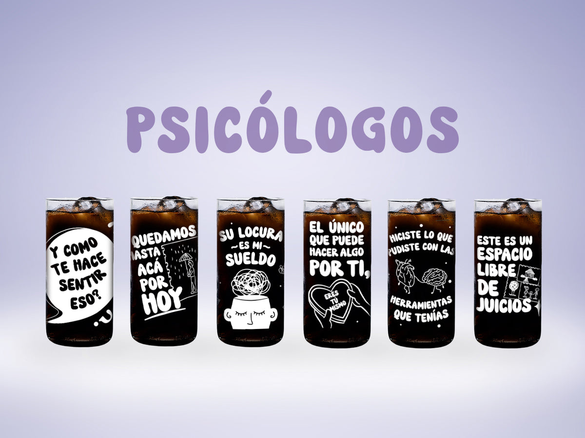 Psicólogos - Juego de 6 Vasos - 500 ml
