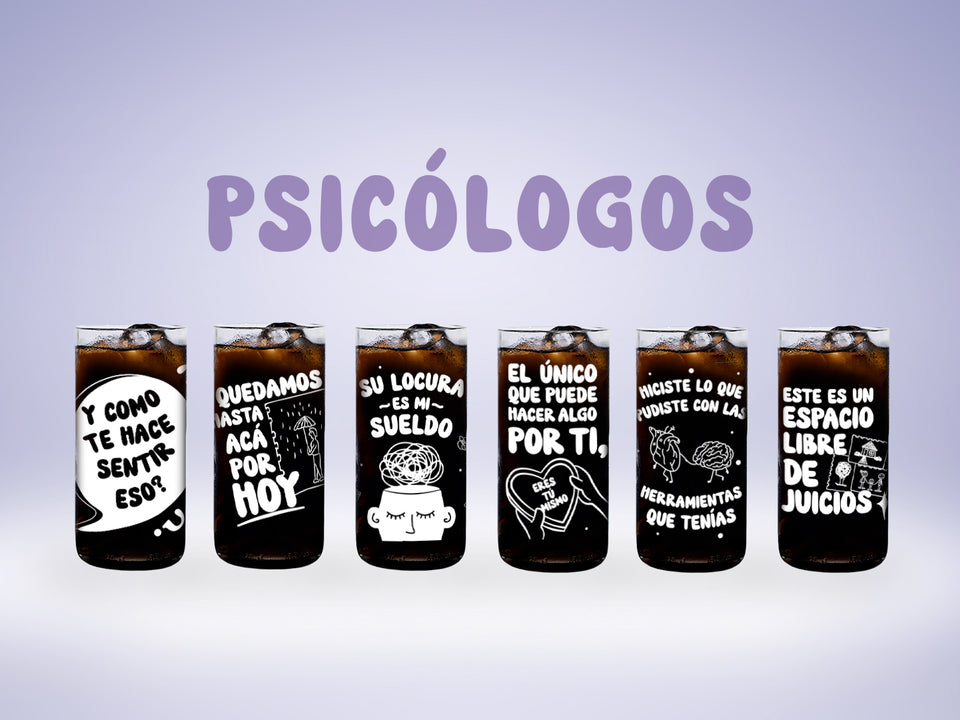 Psicólogos - Juego de 6 Vasos - 500 ml