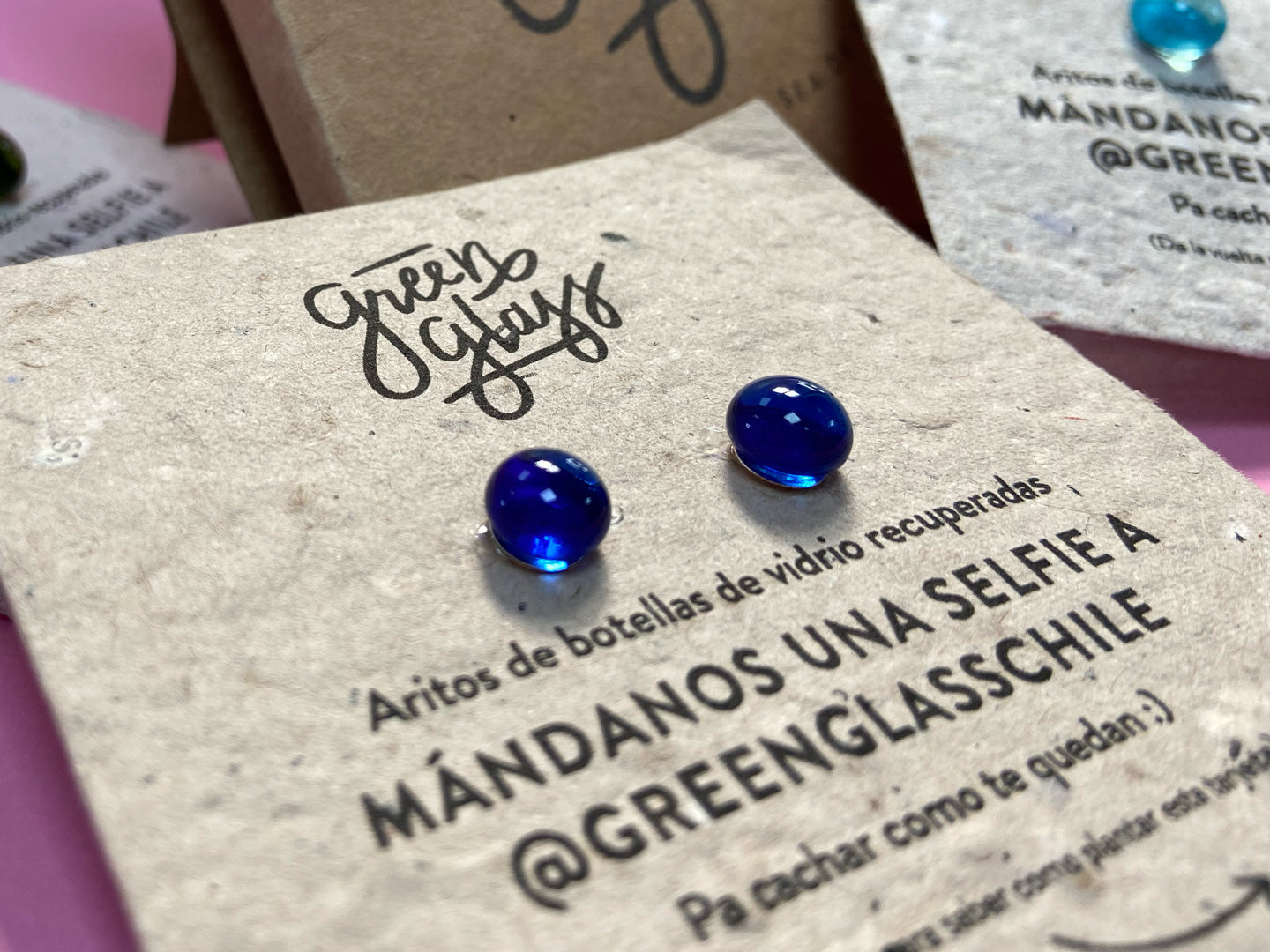 Aro Perlas Color  Azul