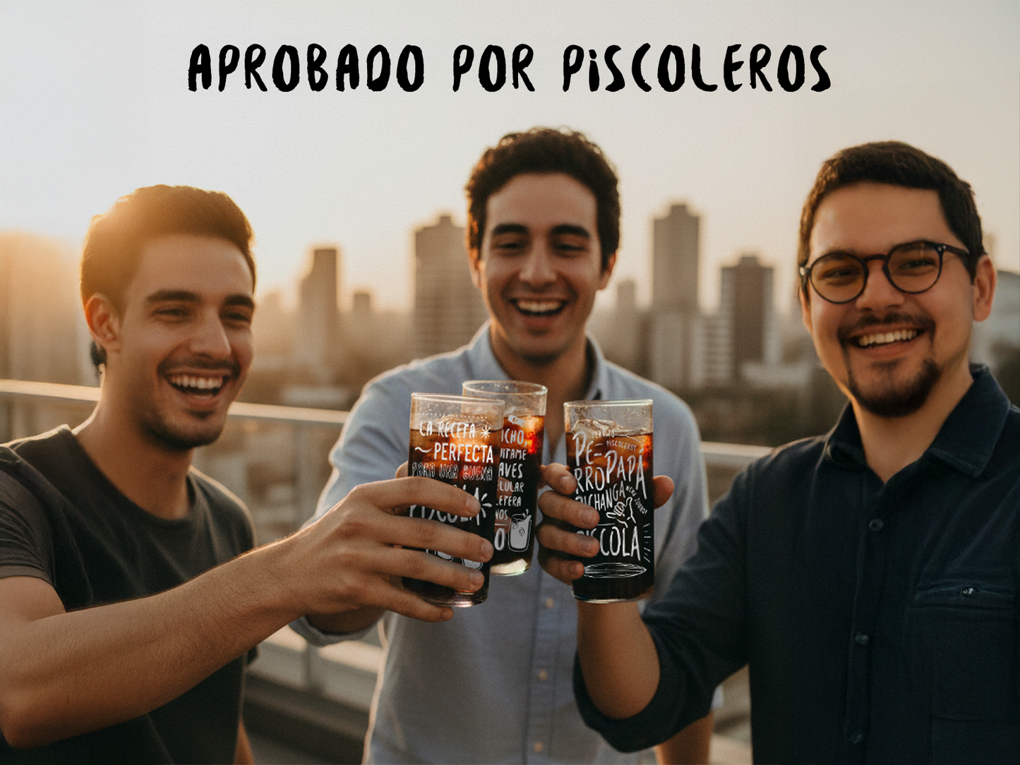 Piscoleros  - Juego de 6 Vasos - 500 ml