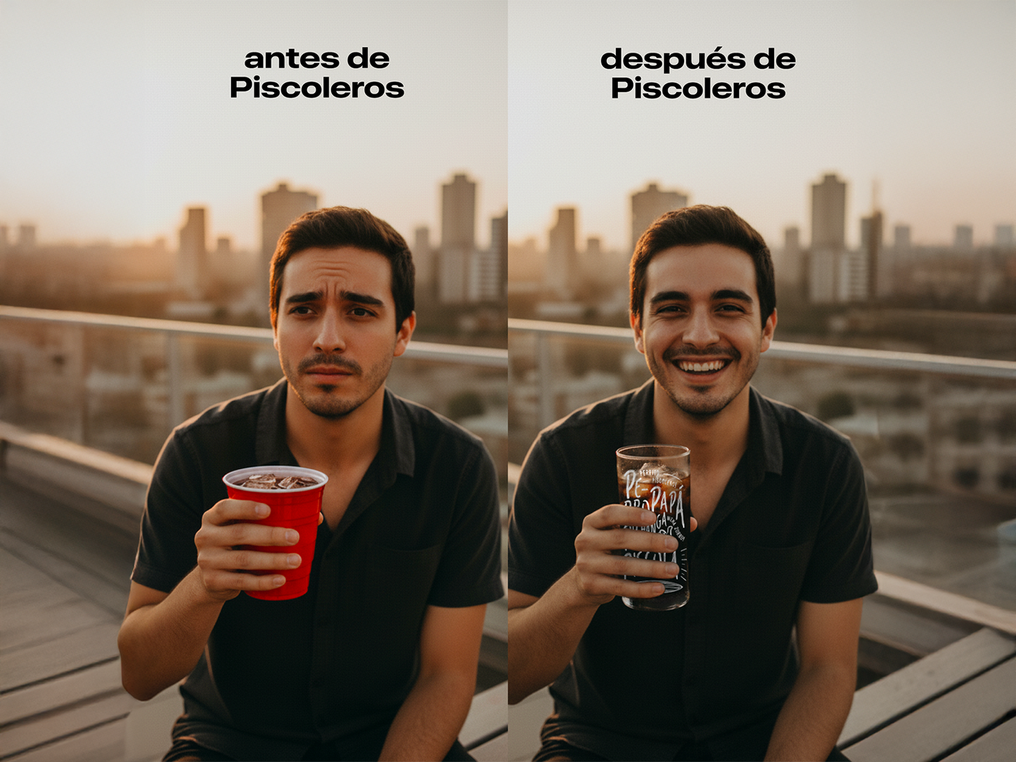 Piscoleros  - Juego de 6 Vasos - 500 ml