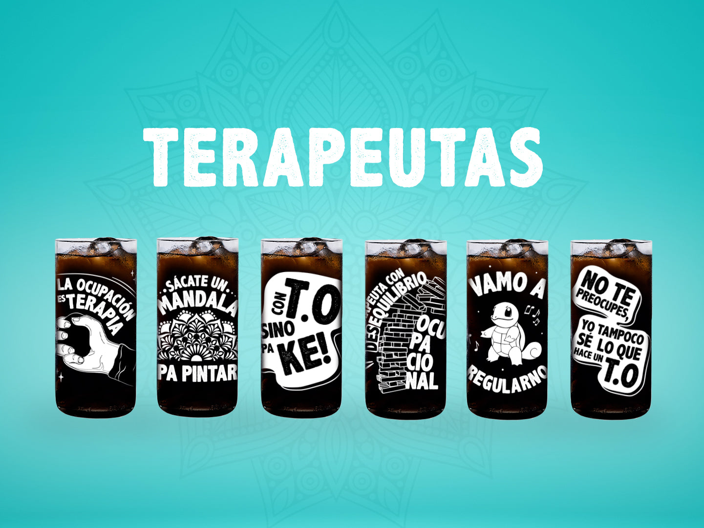 Terapeutas  - Juego de 6 Vasos de 500 ml