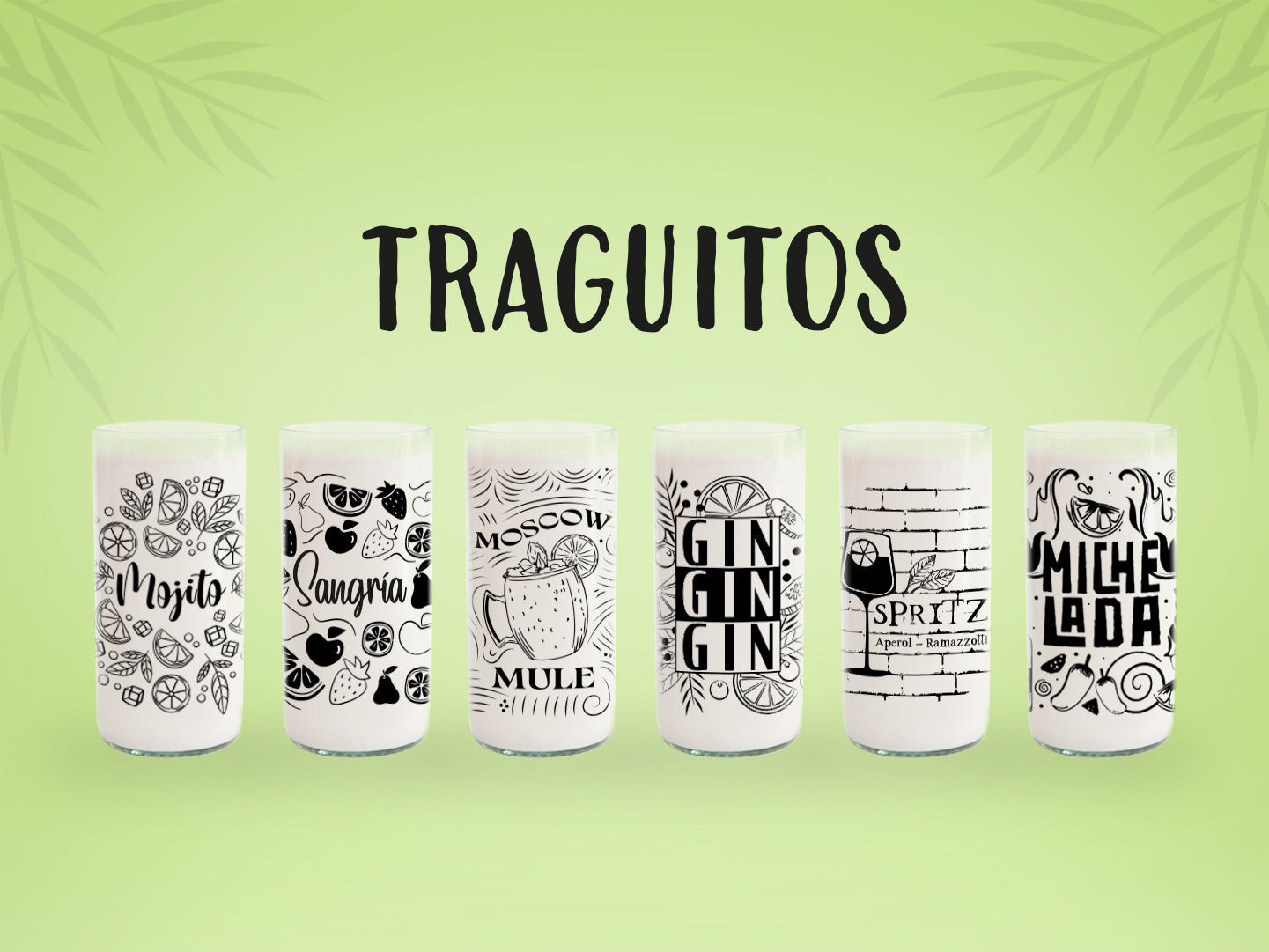 Traguitos - Juego de 6 Vasos - 500 ml