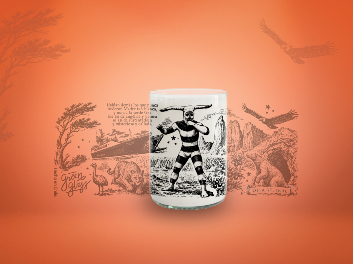 Vaso Austral Zonas de Chile color transparente 330ml