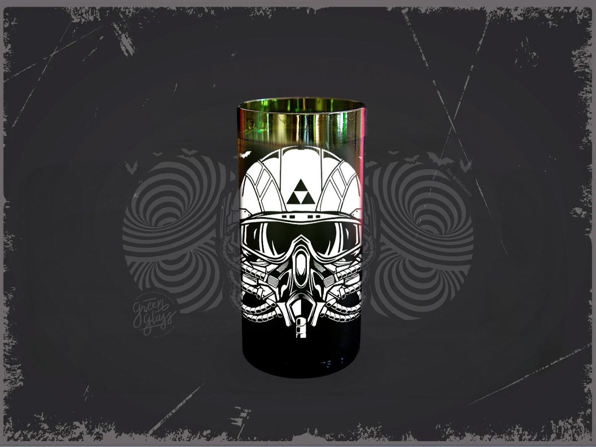 Vaso Black Sabbath banda metalera Ozzy Osbourne color  verde 500ml