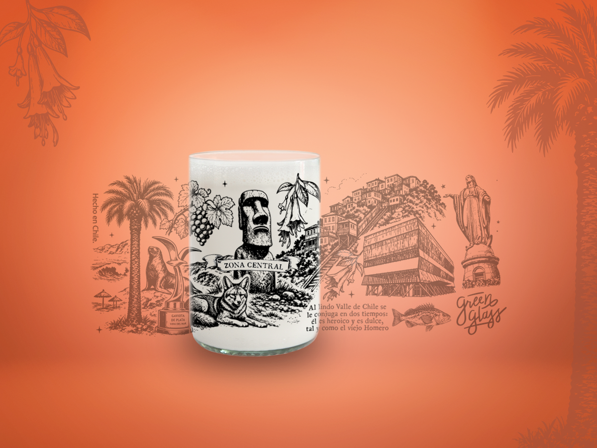 Zonas de Chile - Juego de 4 Vasos de 330 ml