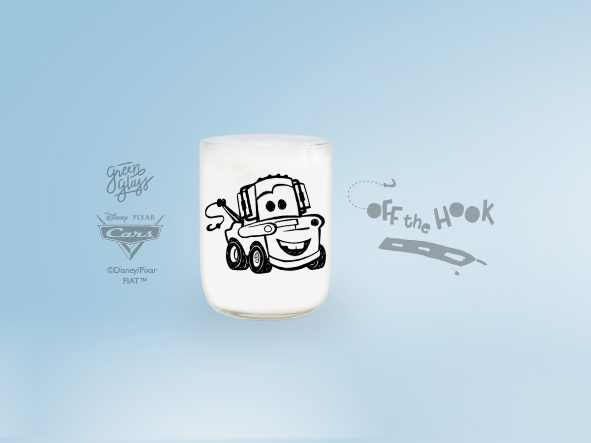 Vaso Hook Cars Colección Mini Color Transparente