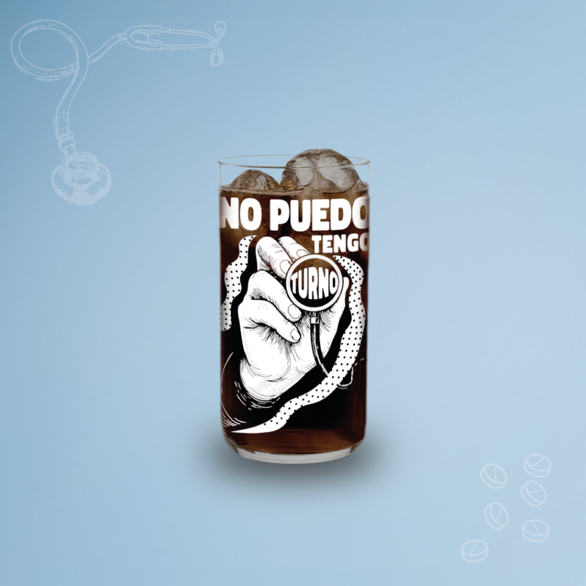 Vaso No Puedo Tengo Turno Doctores Color Transparente 500 ml