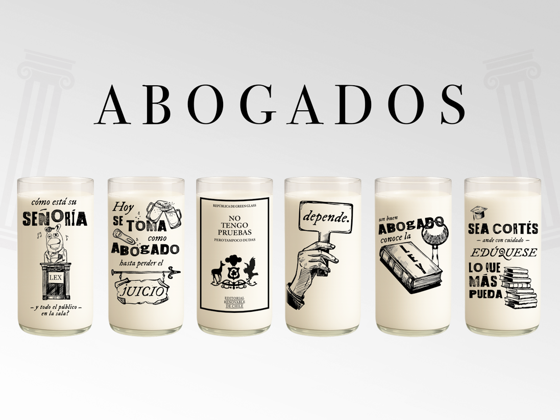 Abogados - Juego de 6 Vasos - 500 ml