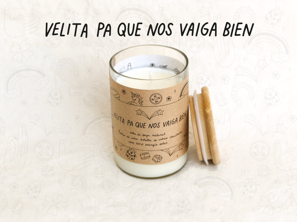 Velita Pa Que Nos Vaiga Bien - Aroma Vainilla - Transparente