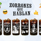 Zorrones Que Hablan - Juegos de 6 Vasos Piscoleros Transparentes - 500ml