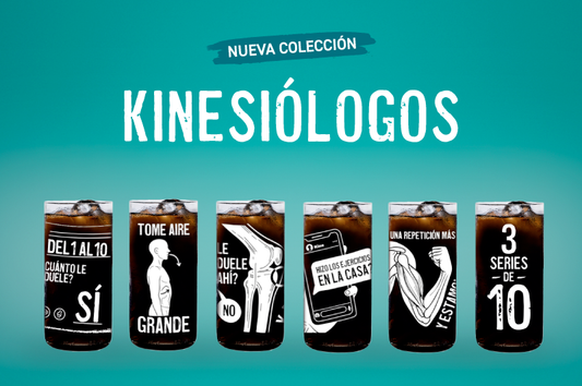 Kinesiólogos - Juego de 6 Vasos de 500 ml