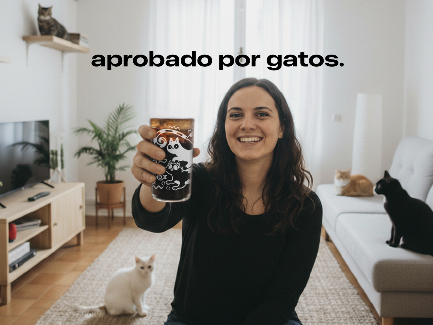 Miau Glass - Juego de 6 Vasos - 500 ml