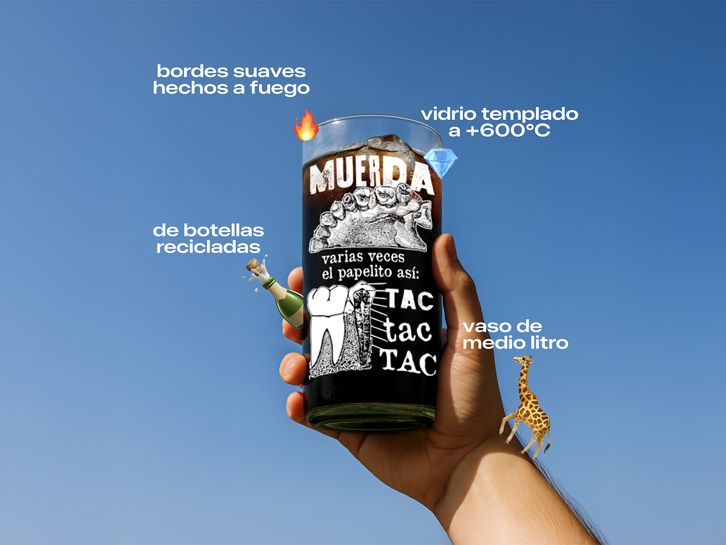 Dentistas - Juego de 6 Vasos de 500 ml