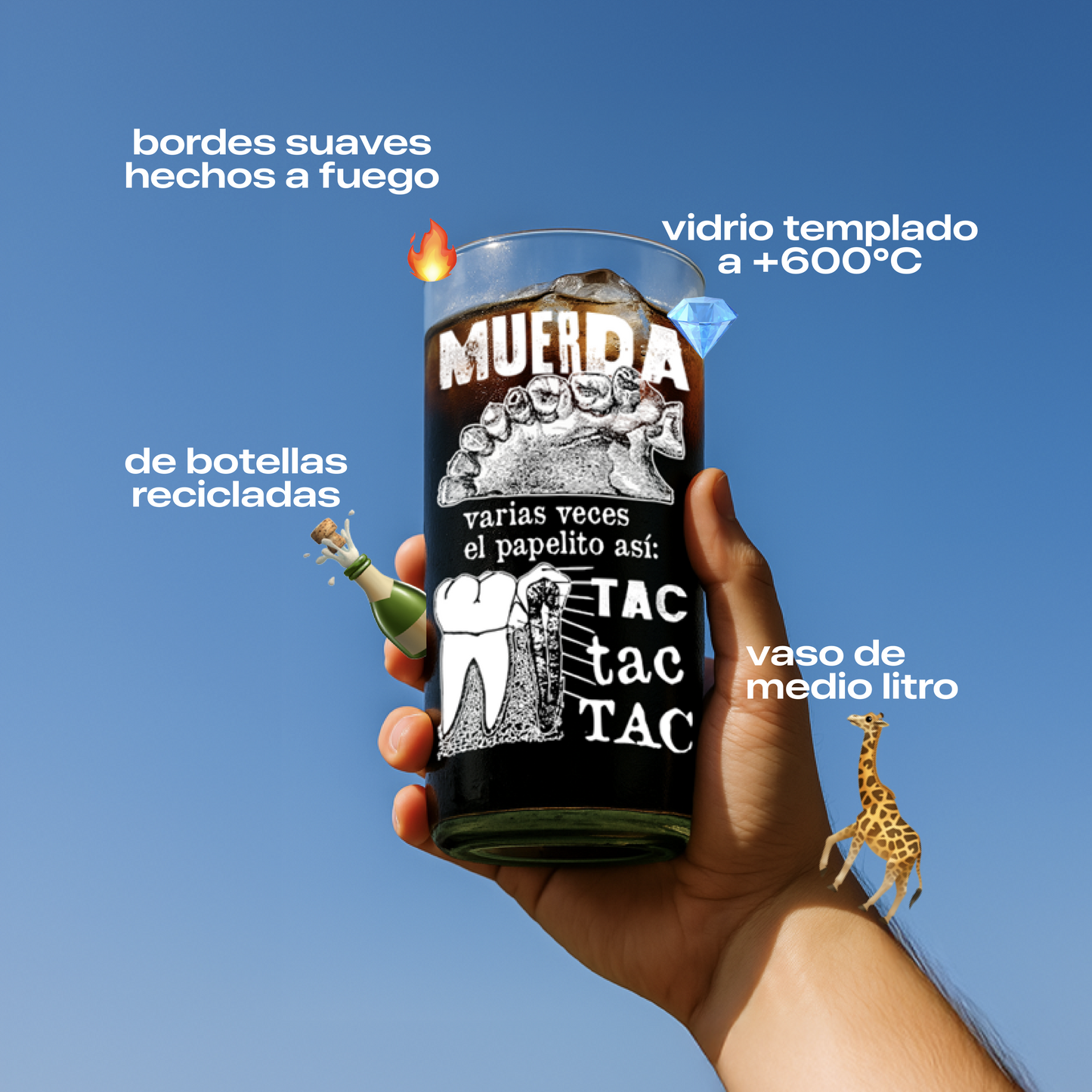 Dentistas - Juego de 6 Vasos de 500 ml