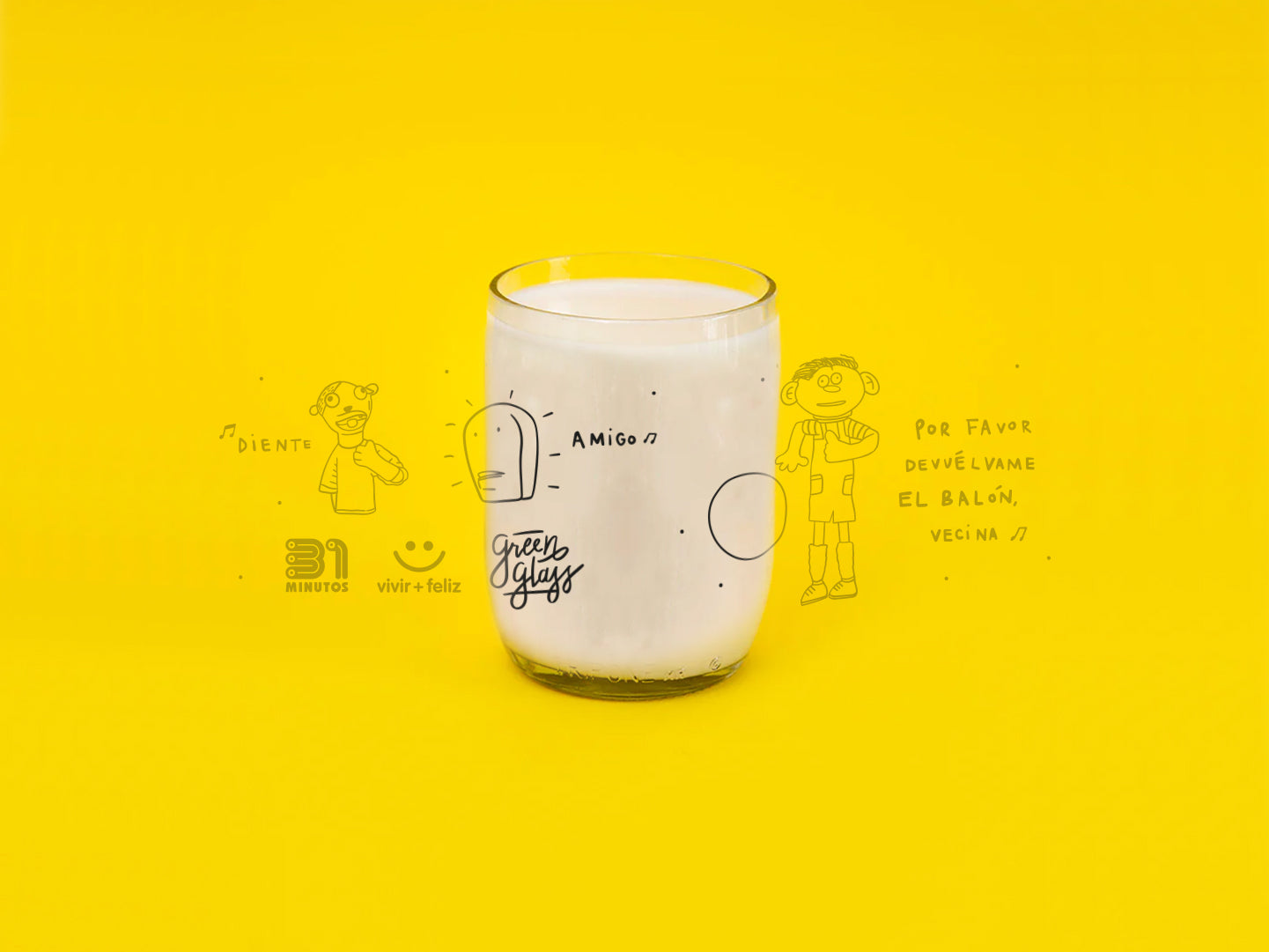 Vaso Diente blanco y  Señora, devuélvame el balón de 31 minutos -200ml