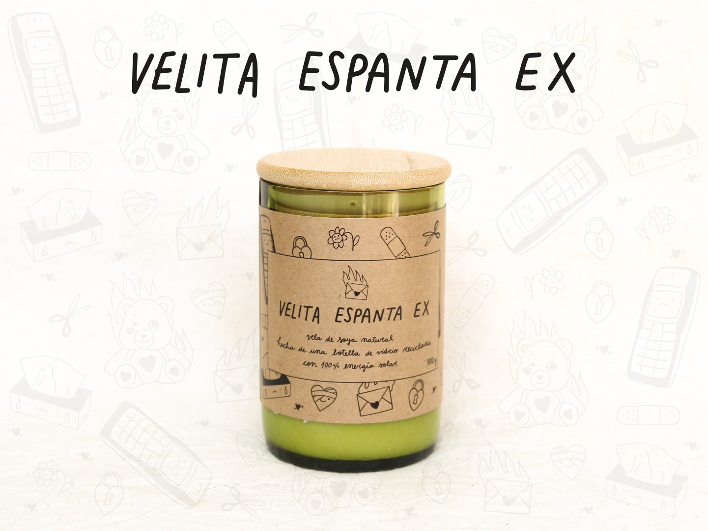 Velita Espanta Ex - Aroma Vainilla - Verde