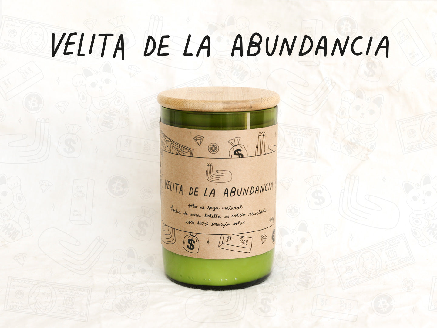Velita de la Abundancia - Aroma Vainilla - Verde