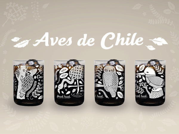 Aves de Chile - Juego de 4 Vasos - 330 ml