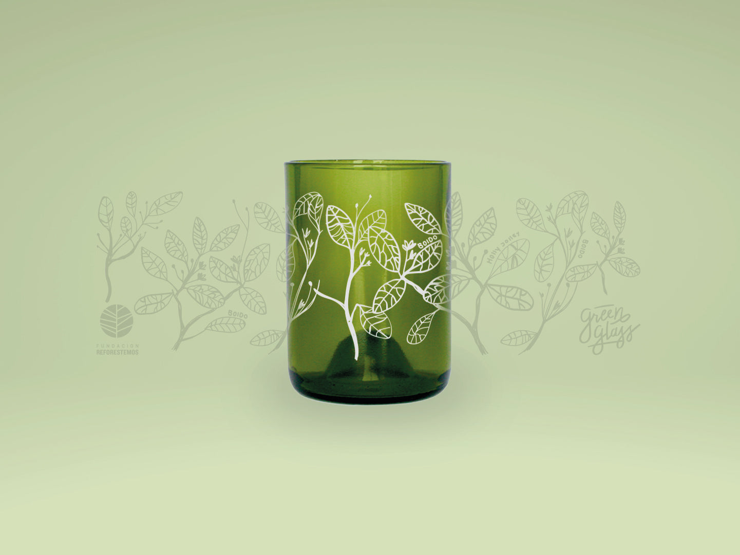 Vaso árbol nativo Boldo de Reforestemos Chile color verde 200ml