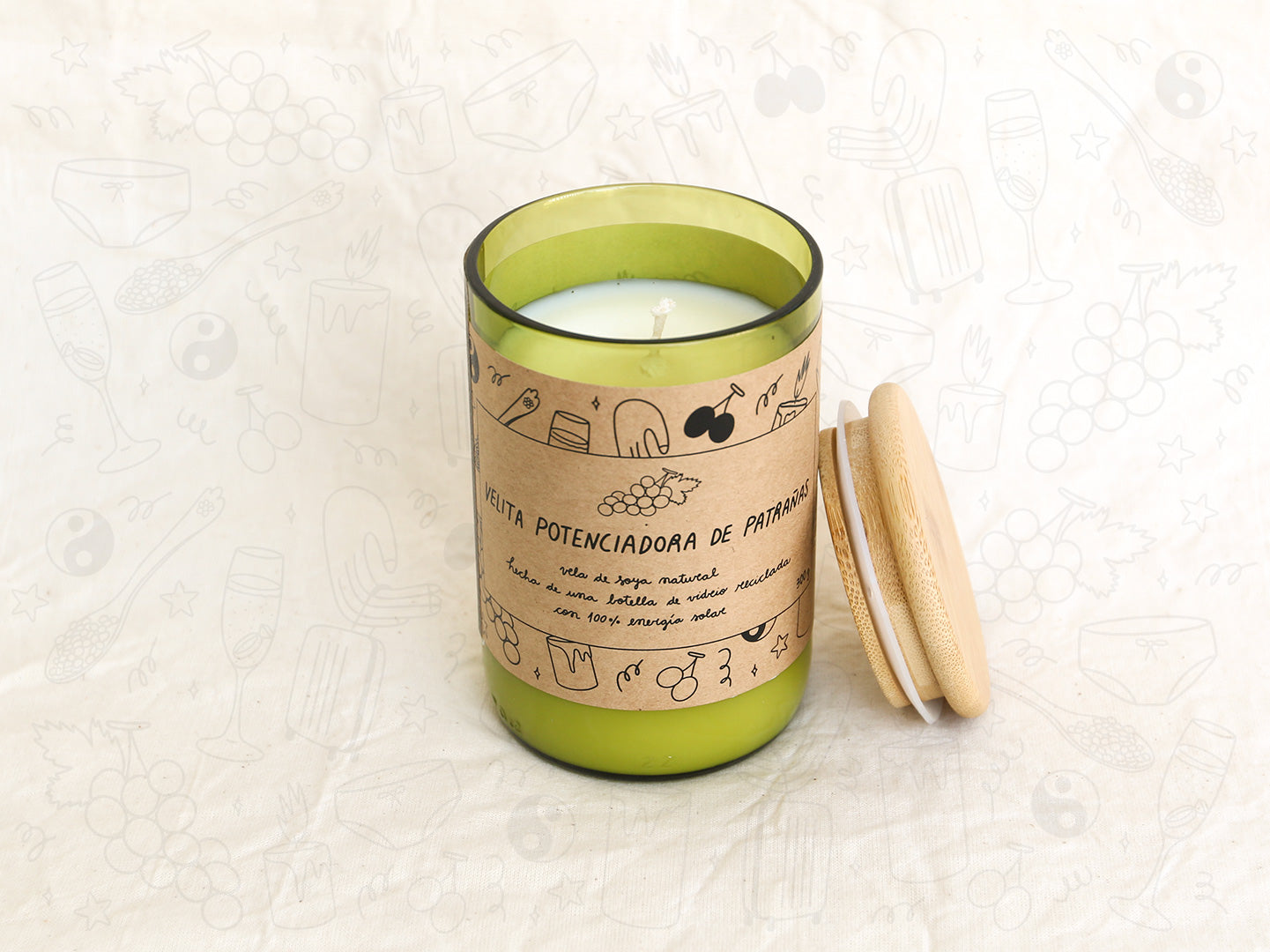 Velita Potenciadora de Patrañas - Aroma Vainilla - Verde