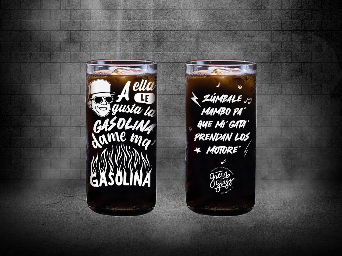 Vaso Gasolina de Daddy Yankee  color Transparente 500ml